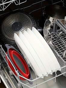 Juego de 2 Coladores Plegables de Silicona Redondos - 1 Grande y 1 Pequeño. Perfectos para escurrir pasta, verduras y frutas. Elementos esenciales para el hogar