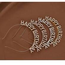 3 件/2 件/1 件水钻和字母装饰派对头带，现代铜合金字母装饰发箍，适合生日派对和情人节 - 彩色 - 查看 6