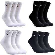 1/5/10/20 pares de calcetines cómodos y suaves de media pantorrilla con diseño de rayas diagonales minimalistas en blanco y negro para uso diario. Calcetines con diseño a rayas, ideales para fiestas, regalos y otoño.
