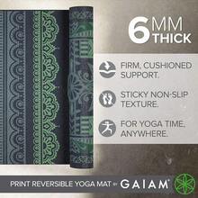 Esterilla de yoga   - Tapete de yoga de alta calidad, reversible, grueso, antideslizante, para ejercicios y ejercicios de fitness, para tipo de yoga, pilates y entrenamientos en el piso (68 x 24 x 6 mm - bohemio - Ver 6