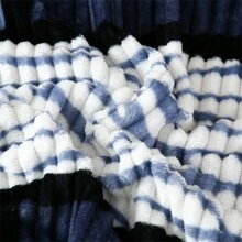 1pc Simple Striped Plaid Splicing Printed Blanket, Soft Warm Bedspread Or Shawl, Suitable For Living Room And Bedroom Furniture Decoration