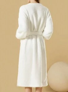 1 件女士简约时尚休闲可穿戴浴袍，日常穿着夏季、假日