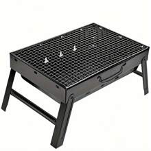 1 Pieza Parrilla plegable portátil para barbacoa, Parrilla plegable sin humo, Estufa de carbón grande - Suministros para barbacoa de camping y picnic al aire libre