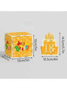 1 Set Happy Birthday Money Gift Box, Surprise Party Cash Box, Suitable For All Ages Party Decor, Funny Money Pull Out Box Set - Multicolor - View 11