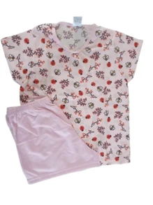 Youth Girl's Pajamas Printed Women's Short Polyester Teenage Summer Nightwear - 彩色 - 查看 5