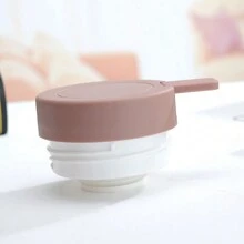 1000ML/33.8oz 真空隔热热水瓶，带按钮一键式分配器，北欧风格热水瓶，塑料外壳和玻璃内胆，咖啡壶，重返校园 - 黑色 - 查看 8