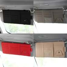 Túi đựng kính chắn gió ô tô bằng da PU - Túi đựng kính mát đa năng và túi đựng phụ kiện ô tô, thẻ và kính - Nhiều màu - Xem 4