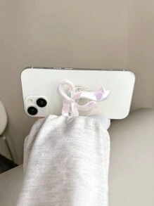 Soporte minimalista tipo lazo para teléfono Ins, soporte adhesivo de escritorio para transmisión en vivo, soporte de escritorio estable y plegable, soporte extraíble universal compatible con iPhone y teléfonos Android, regalo para cumpleaños, familia y amigos, accesorios para teléfono