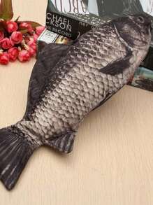 1 Stück Karpfen-ähnliche Reißverschlusstasche Stift Bleistift Etui Make-up Tasche, simulierter gesalzener Fisch Stifteetui Tasche, lustiger Schul-Federmäppchen, Schreibwarenzubehör Schulanfang, zufällige Farbe und Stil