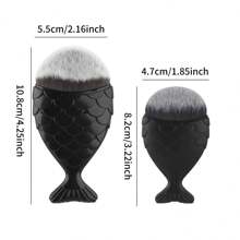 1pc Small Fish-Shaped Foundation Brush, Powder Blush Brush, Makeup Brushes Tool - Multicolor - View 8