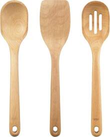 Grips 3- Piece Wooden Utensil Set