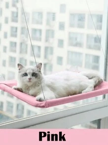 1 Stück Katzen-Hängematte, hängender Katzenkorb, Kunststoff-Material Fenster-montiertes Haustierbett, für Katzen & kleine Hunde, Fenster-fixierte Sitzfläche, Tragkraft 5 kg, Haustierzubehör