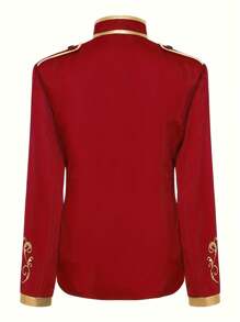 新款万圣节男士时尚夹克金色刺绣宫廷王子运动风衣