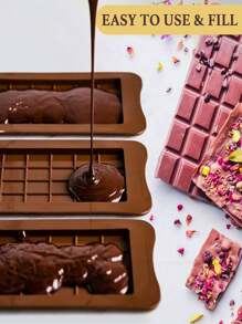 1 pièce Moule à chocolat, Moule à chocolat DIY, Différents modèles de moules à chocolat, Moules à chocolat en forme de cuillère, Moules à chocolat gaufré, Moules à chocolat carrés, Moules à chocolat avec motif de dessin animé, Moules à pudding, Moules à bonbons