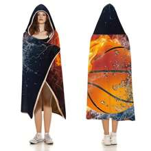 1pc Colorful Printed Hooded Beach Towel, Soft Quick Dry Anti-Sand Travel Blanket, Super Absorbent Lightweight Beach Poncho Towel Made Of Microfiber, Perfect For Beach, Travel, Gift For Family, Friends, Mother's Day Flowers, Personalized Gifts For Mom, Last Minute Gifts, Mother's Day Ideas, Mothering Sunday Gifts, Handmade Cards For Mum, Best Mother's Day Gifts Under $50