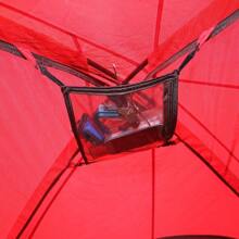 Carpa grande para camping al aire libre, carpa cabina impermeable roja de 3 habitaciones y porche con pantalla para 10 personas - 1 - Ver 6