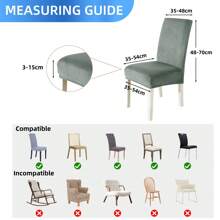 CYCMACO - Fundas de terciopelo para silla con respaldo (4/6 piezas), universales, para cocina, elásticas y para salón - Verde Pastel - Ver 5