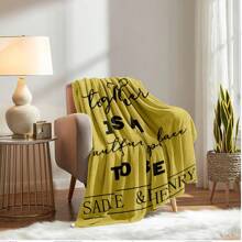 1 pieza Manta personalizada con nombre/aniversario, manta de regalo súper suave y cómoda, ideal para dormitorio, sala de estar, sofá, oficina, perfecta para regalos, viajes y camping