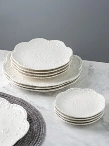 Bộ 2/4 đĩa gốm sứ cao cấp in hình bướm, nhiều kích cỡ, có thể xếp chồng lên nhau, thích hợp đựng bít tết, mì ống, sushi, salad, món tráng miệng (không đựng súp), hình tròn, chất liệu gốm. Thích hợp sử dụng tại nhà, nhà hàng, nhà bếp, dùng được trong máy rửa chén/lò nướng/lò vi sóng, tuyệt vời cho tiệc tân gia, lễ tạ ơn, giáng sinh - trắng - Xem 9