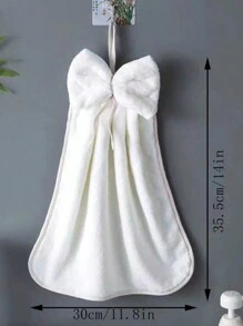 1pc Bowknot Decor Absorbent Hand Towel, Suitable For Kitchen, Bathroom, Balcony Mother's Day Flowers, Personalized Gifts For Mom, Last Minute Gifts, Mother's Day Ideas, Mothering Sunday Gifts, Handmade Cards For Mum, Best Mother's Day Gifts Under $50 Summer, Holiday - Multicolor - View 6