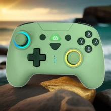 Control inalámbrico recargable para juegos, mando inalámbrico para juegos de PC - Verde - Ver 7