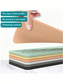 1pc Kitchen Drying Mat, Heat Resistant Silicone Trivet, Quick Dry Dishwashing Mat, Extended Silicone Drain Mat, Kitchen Heat Insulation Mat, Pot Holder, Non-Slip Dish & Cup Mat