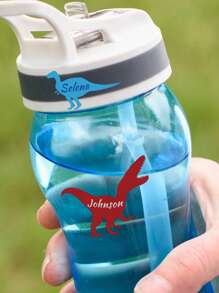 自定义名称恐龙贴纸、恐龙贴纸、恐龙标签、姓名贴纸、水瓶、男孩、姓名贴纸、恐龙乙烯基贴花、恐龙、霸王龙、返校季、男孩礼物 - 彩色 - 查看 5