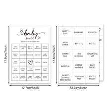 Jeu de Bingo pour fête de révélation de genre (30 cartes uniques) Jeu de douche pré-rempli amusant, cartes d'appel perforées, neutre pour le genre, minimaliste