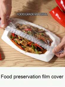 100pcs Transparent Plastic Cover PE Thin Film Plastic Bags For Bowl Cover Leftover Food Cap, Kitchen Essentials To Keep Your Food Fresh And Safe