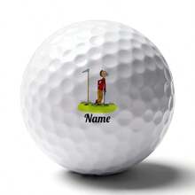 3/6/12pcs Custom Name Golf Balls With "Golfer Cheats" Text, Great Gift For Friends - White - View 3