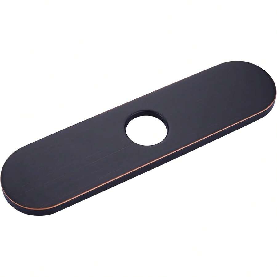10" Sink Faucet Hole Cover Deck Plate (Arc Edge) For Kitchen & Bathroom Vanity Sink, Faucet Oil Rubbed Bronze Escutcheon Plate Stainless Steel Outside Faucet Cover Cap For 1 Or 3 Hole Mixer Tap Home Bathroom Decor - Oil Rubbed Bronze - View 1