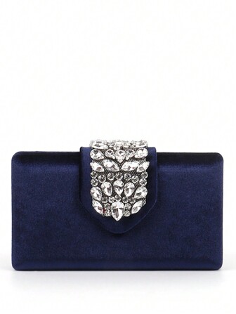 Bourgondië Ancora Nieuwe herfst en winter High-End sprankelende gouden fluwelen, sprankelende diamanten gesp kleine doos clutch elegante en verfijnde avondtas, geschikt voor banketten, feesten of trouwjurken, kan worden gebruikt als handtas en crossbody tas, compacte avondtas, perfect voor feesten, bruiloften, gala's, diners/banketten, de beste geschenken voor vrouwen