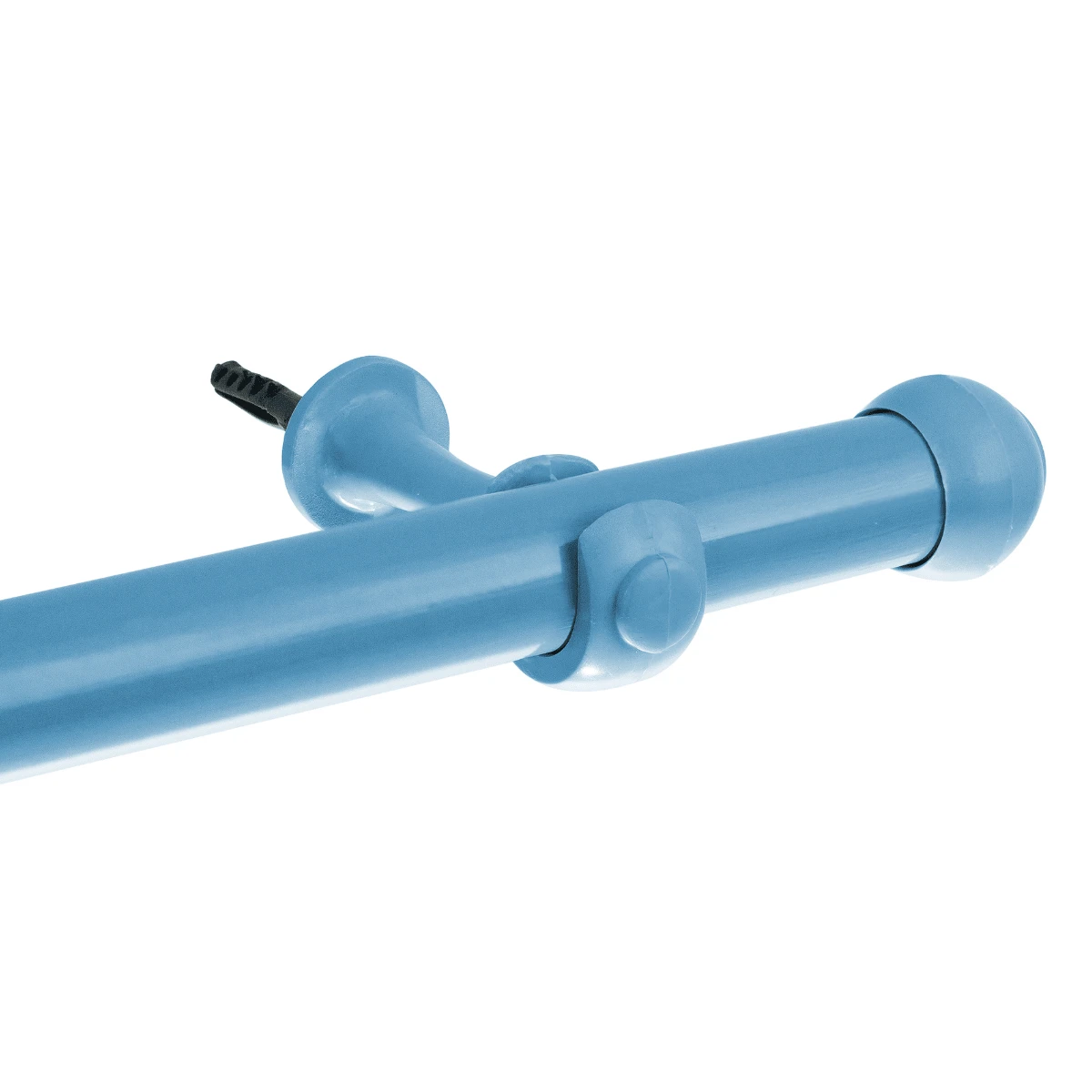 Simple Curtain Rod Kit 3.00 Meters 28mm End And Support - Various Colors - Blue - View 1