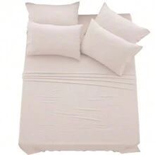 LUX DECOR 6-Piece Embroidered Bed Sheet Set – Brushed Microfiber, Deep Pocket, Lightweight & Breathable – Graduation Gifts, Home Decor, Sleep Protection For Dorms, Student Beds, Back‑To‑School Gift, Soft Bed Linens, Comfortable Sleep, Luxury Bed Set, Valentine's Day Bedroom, Spring Bedding Refresh, Guest Room Essentials, Dorm Room Bedding, Premium Bed Linens, Easy Care Sheets, Hypoallergenic Fabric, Year-Round Comfort, Master Bedroom Update, Matching Bedding Set, Hotel Quality Linens - 淺粉色 - 查看 8