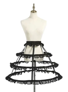1 pezzo Sottogonna per donna in bianco/nero, per 4 stagioni, fresca per l'estate, sottogonna corta, sottogonna stile Lolita, sottogonna voluminosa per abito da sposa, sottogonna asimmetrica, sottogonna con 2 stecche in pizzo, sottogonna a forma di zucca con 2 stecche, sottogonna a forma di barile con 3 stecche, sottogonna con bordo in chiffon con 2-4 stecche, sottogonna a doppio bordo con 3-4 stecche, sottogonna a croce con 4 stecche, sottogonna con fessura aperta con 5 stecche, gabbia a più strati in acciaio forato, sottogonna stile barocco e Rococo regolabile, adatta per matrimonio, festa, esibizione, cosplay