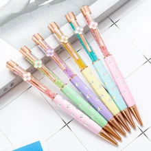Kit 3pcs Luxury Glitter And Rhinestone Ballpoint Pens, Crystals, Assorted, Rose Gold, Silver, Black, Colorful With Ink Refill Replacement, Stationery For Wedding/Office, Back To School - Rose Gold - View 4