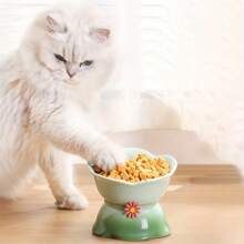 陶瓷猫爱好者和猫妈妈爱碗，猫/狗爱好者礼物和狗/猫妈妈爱宠物饮水/进食碗，5 种颜色可选，猫/狗爱好者礼物和狗/猫妈妈爱宠物用品 - 彩色 - 查看 5