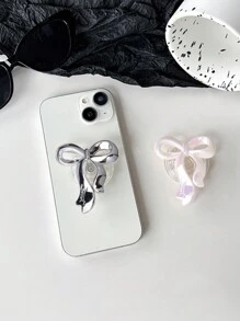 Soporte minimalista tipo lazo para teléfono Ins, soporte adhesivo de escritorio para transmisión en vivo, soporte de escritorio estable y plegable, soporte extraíble universal compatible con iPhone y teléfonos Android, regalo para cumpleaños, familia y amigos, accesorios para teléfono