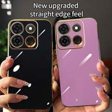 Nueva funda protectora de teléfono de lujo, de alta gama, duradera, resistente a golpes y de TPU suave - Negro - Ver 3