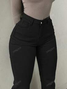 Nouveau produit transfrontalier Jeans évasés pour femmes avec nœud brodé personnalisé style Y2K