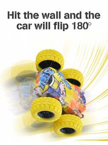 1件随机颜色迷你双面惯性车特技360°翻转儿童益智玩具车室内外动力攀爬车防摔越野车（部分零件随机发送） - 彩色 - 查看 4