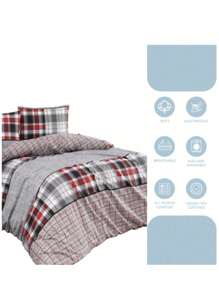 Bedspreads Bedding Set (1 Bedding Set And 2 Bedding), 200x200 Cm, Comfortable, Breathable, Ideal For Bedrooms - Red - View 3