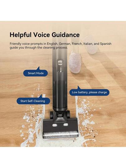 Proscenic F20A Cordless Stofzuiger Mop, 35 Minute Runtime, LED Display, Self Cleaning Air Drying, All Around Edge Cleaning, App Control, Solid Liquid Separation, EU Plug. view 9