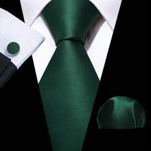 Men Tie Vintage Paisley Paisley Dark Green Tie Classic Necktie Set Pocket Square Cufflinks Formal Wedding St Patrick's Day