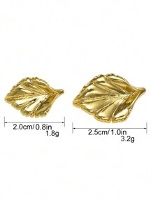 10 个/包不对称光泽叶形纽扣，适用于女式衬衫、开衫、连衣裙、外套、毛衣、夹克、手袋 DIY 配件、珠宝盒 - 彩色 - 查看 3