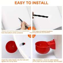 Automatic Water Dispenser - Premium PP Self-Stopping Dispenser - Durable, Easy To Install, Ideal For Poultry, Ducks And Birds (With Drill)