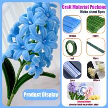 233 件彩色风信子管道清洁花套装 - 婚礼、情人节、母亲节、同学礼物、情人节、节日派对家居装饰的完美组合 - 彩色 - 查看 11