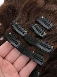 8 件/套 直发夹式接发 真人发 8 至 28 英寸 巴西雷米直发 巧克力棕色