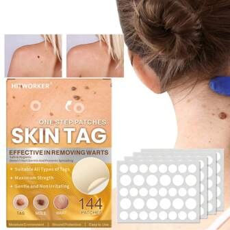 144 片隐形波尔卡圆点痤疮贴，水胶体痤疮斑点贴 - 隐形，不含酒精，不含香料，适合所有皮肤类型，遮盖瑕疵和粉刺