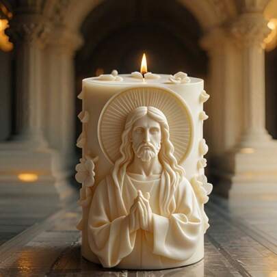Moldes de silicona 3D para velas de Pascua con modelo de Jesús, para hacer velas, estatuas de yeso o resina y decoraciones para el hogar. ¡Un imprescindible para amantes de las manualidades!